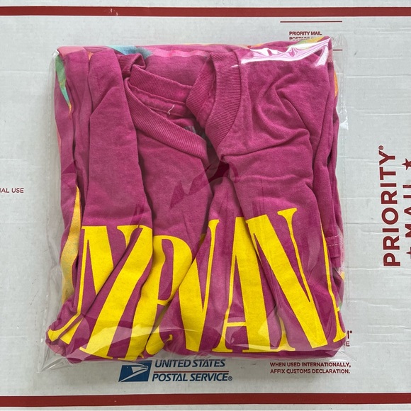 Nirvana Colorful Crewneck Graphic Licensed Band Tee - Picture 8 of 8